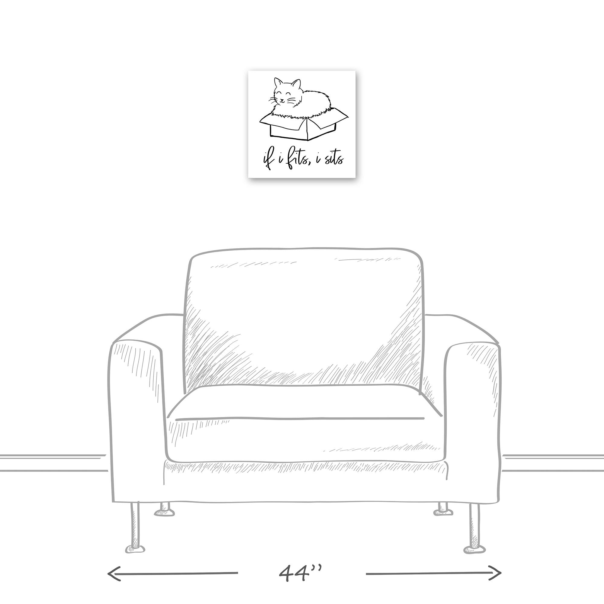 If I Fits, I Sits Canvas Wall Art